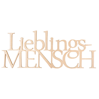 Holzschriftzug Lieblingsmensch – FSC 100% - Produktbild