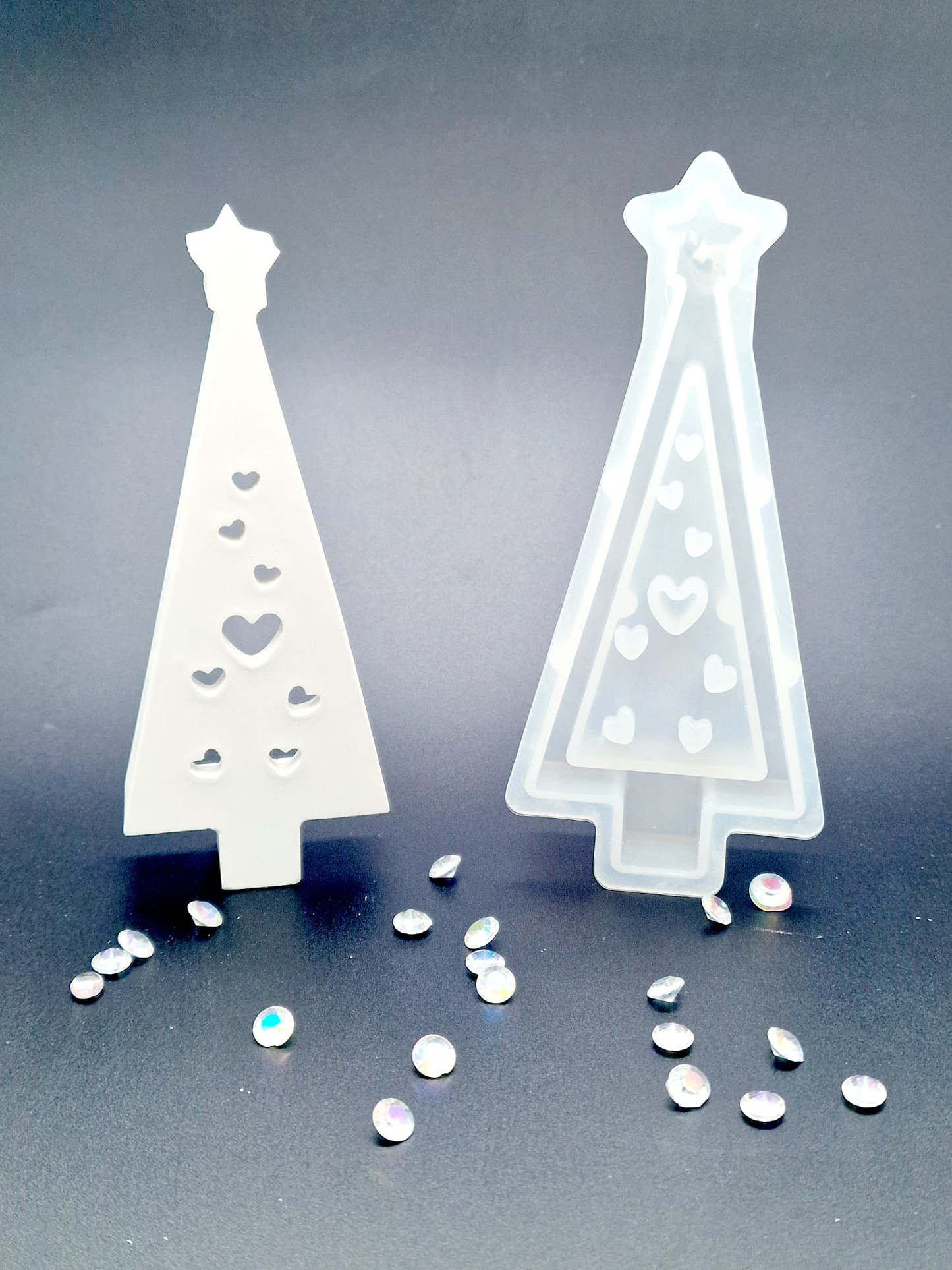 Silikon Gießform Baum/Herz, 12,5 x 5 x 2 cm - Produktbild