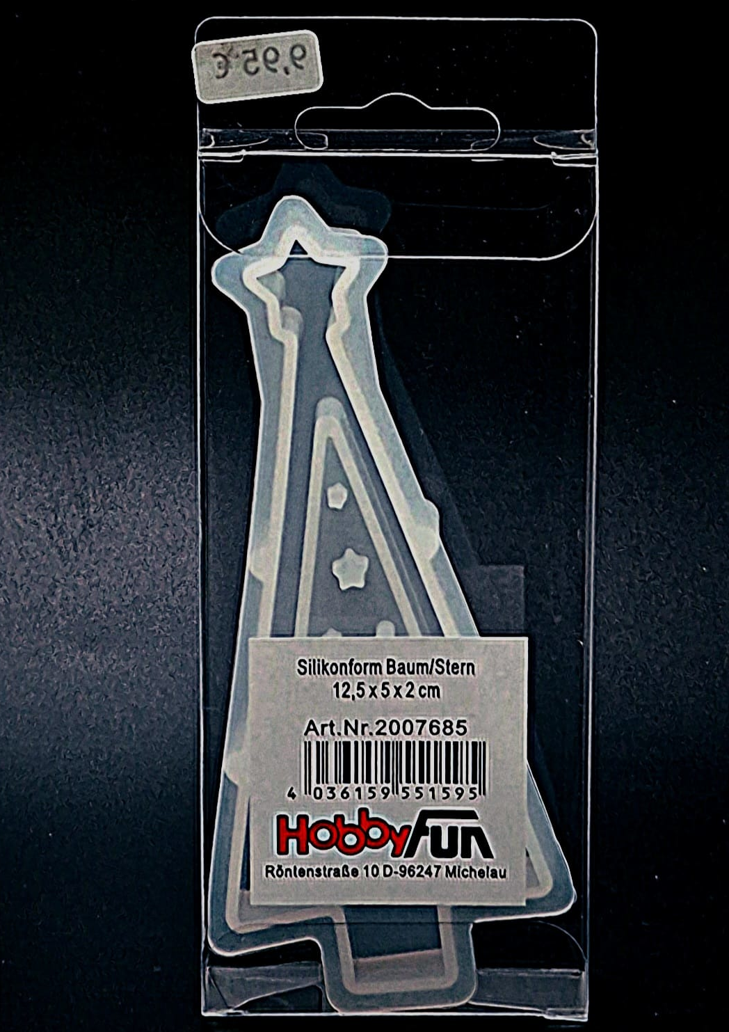 Silikon Gießform Baum/Stern, 12,5 x 5 x 2 cm - Produktbild