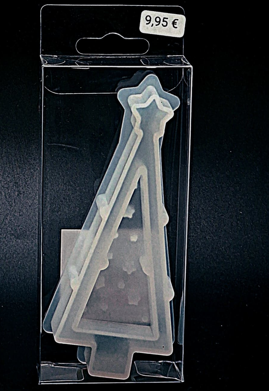 Silikon Gießform Baum/Stern, 12,5 x 5 x 2 cm - Produktbild