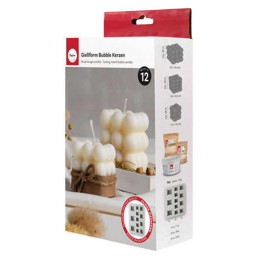Silikon Gießform Bubble-Kerzen – Set (12 Formen) - Produktbild