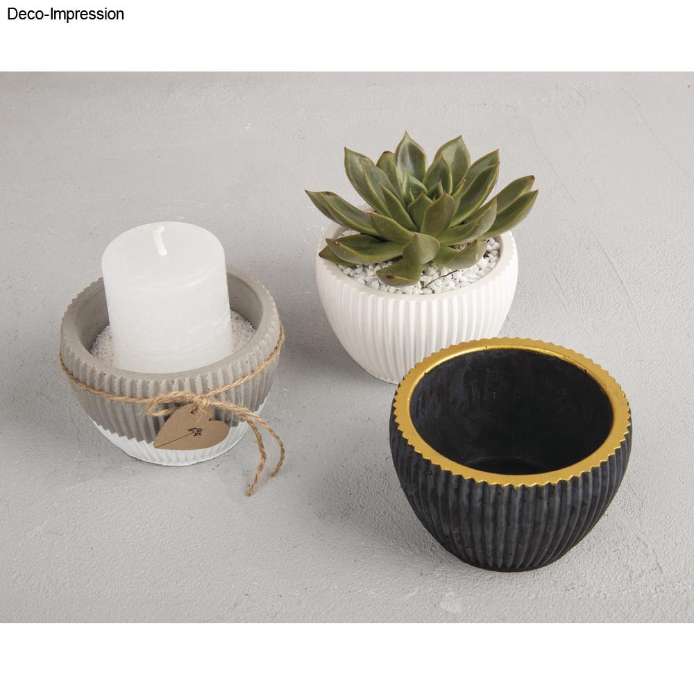 Silikon Gießform Dekoschale geriffelt – Ø 9 cm × H 6 cm - Produktbild