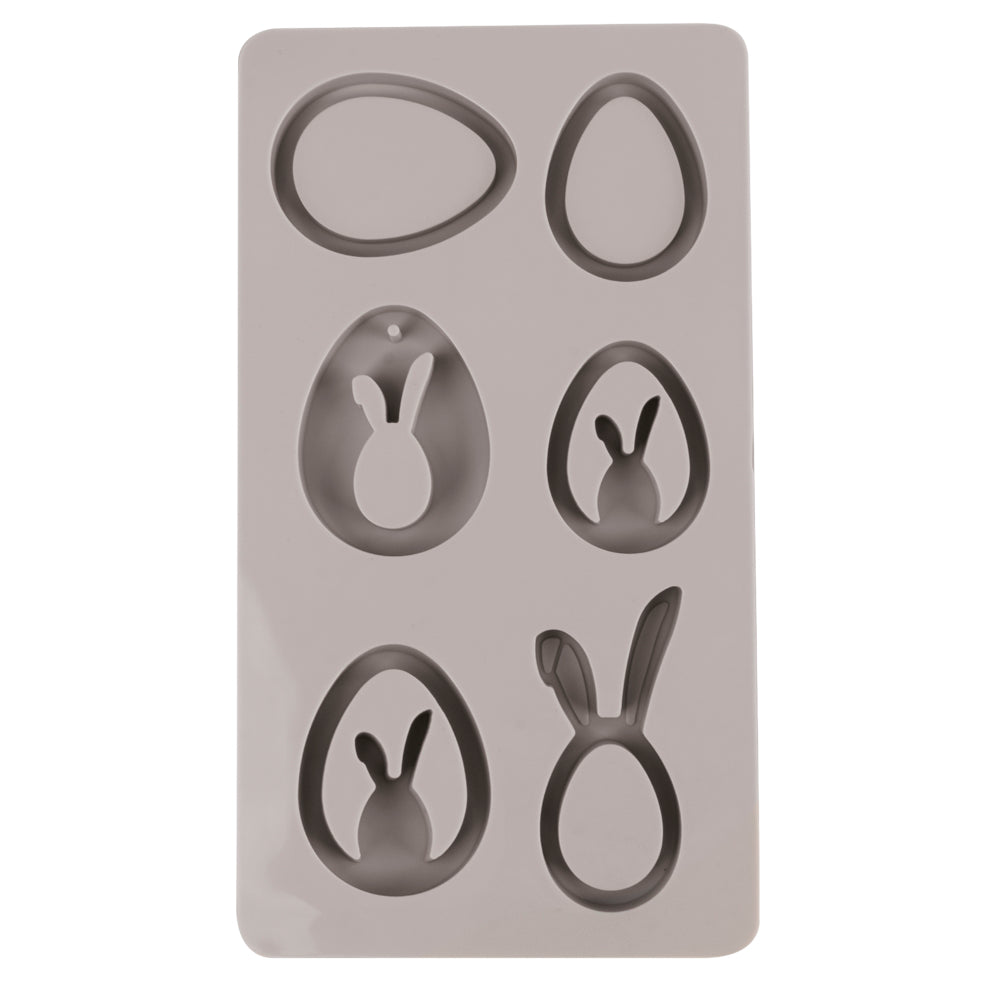 Silikon Gießform Eier + Hasen Anhänger  Produktbild
