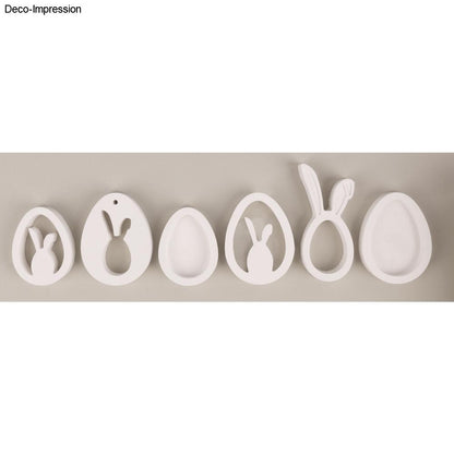 Silikon Gießform Eier + Hasen Anhänger  Produktbild