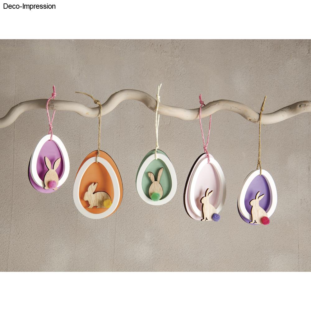 Silikon Gießform Eier & Hasen Anhänger – 6 Motive - Produktbild