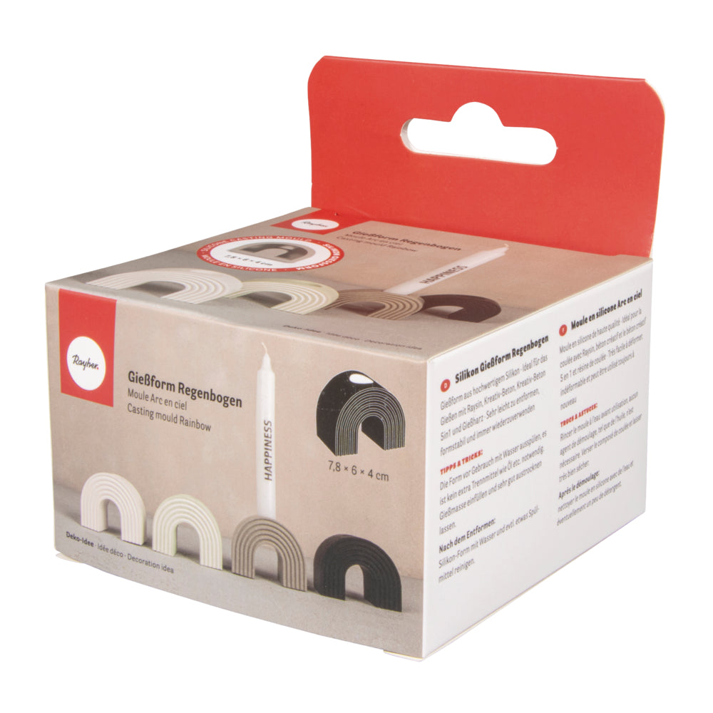 Silikon Gießform Kerzenhalter Regenbogen – für Stabkerzen - Produktbild