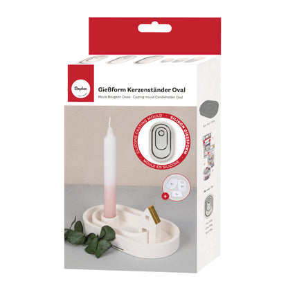 Silikon Gießform Kerzenständer Oval Produktbild