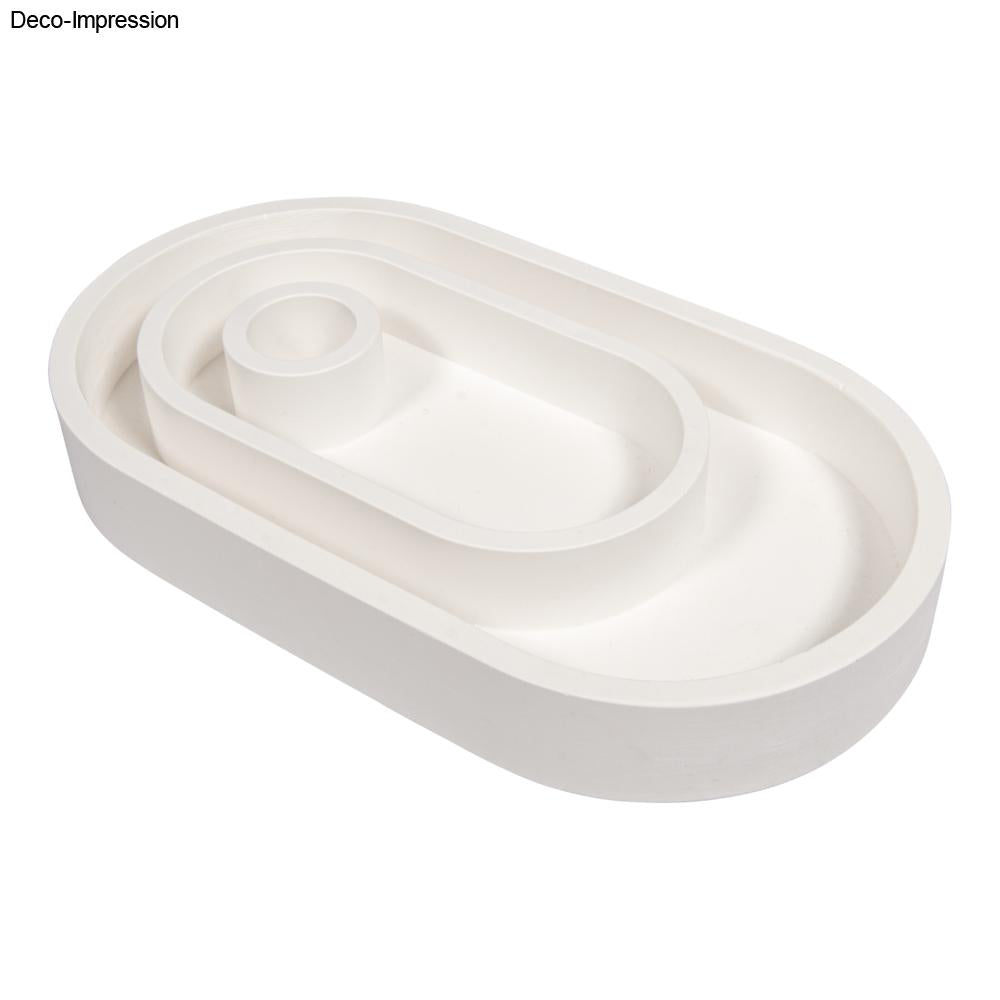 Silikon Gießform Kerzenständer Oval Produktbild