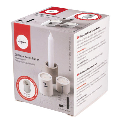 Silikon Gießform Kombi-Kerzenhalter – Teelicht & Stabkerze - Produktbild