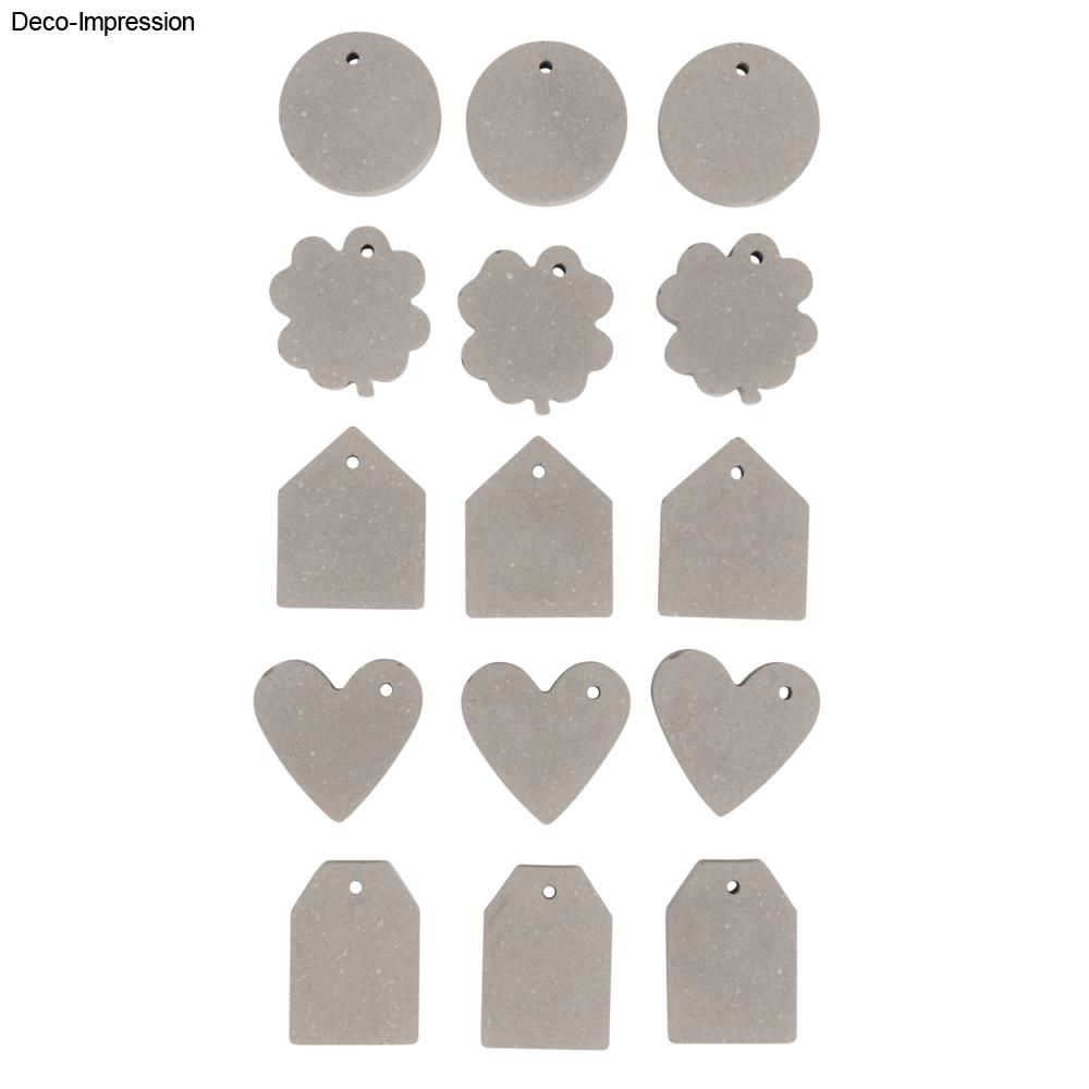 Silikon Gießform Mini-Anhänger – 5 Motive, 15 Formen - Produktbild