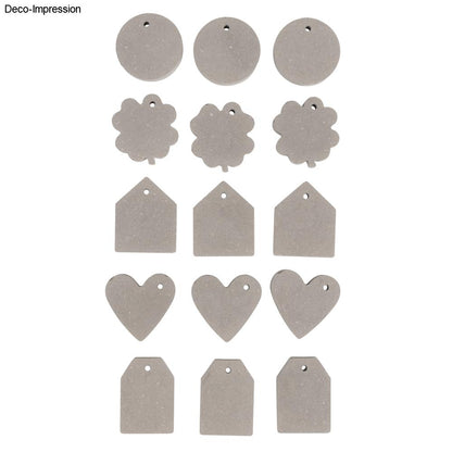 Silikon Gießform Mini-Anhänger – 5 Motive, 15 Formen - Produktbild