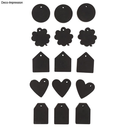 Silikon Gießform Mini-Anhänger – 5 Motive, 15 Formen - Produktbild