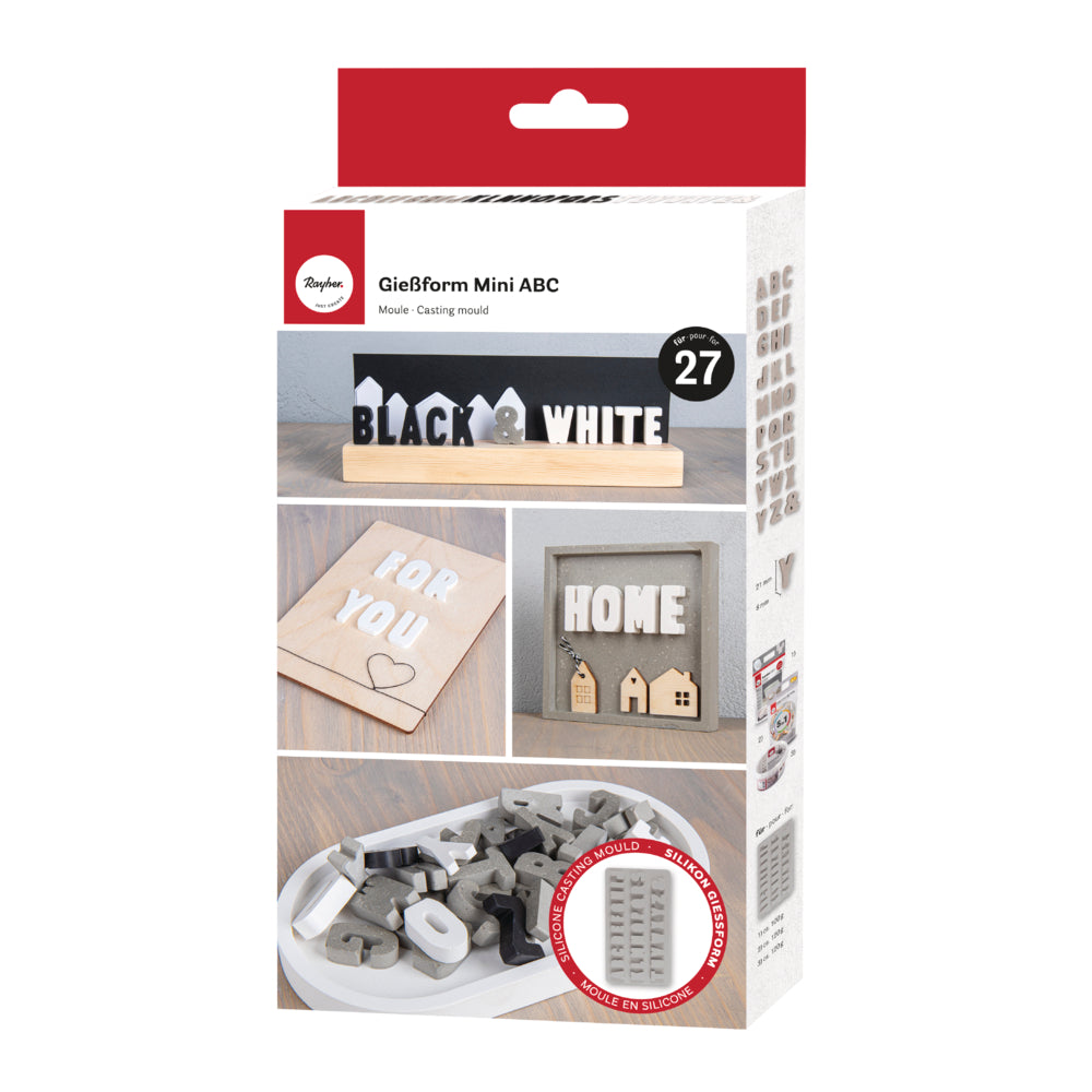 Silikon Gießform Mini-Buchstaben ABC – Alphabet A-Z - Produktbild