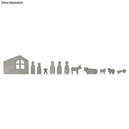 Silikon Gießform Mini Krippe – 12 Motive - Produktbild