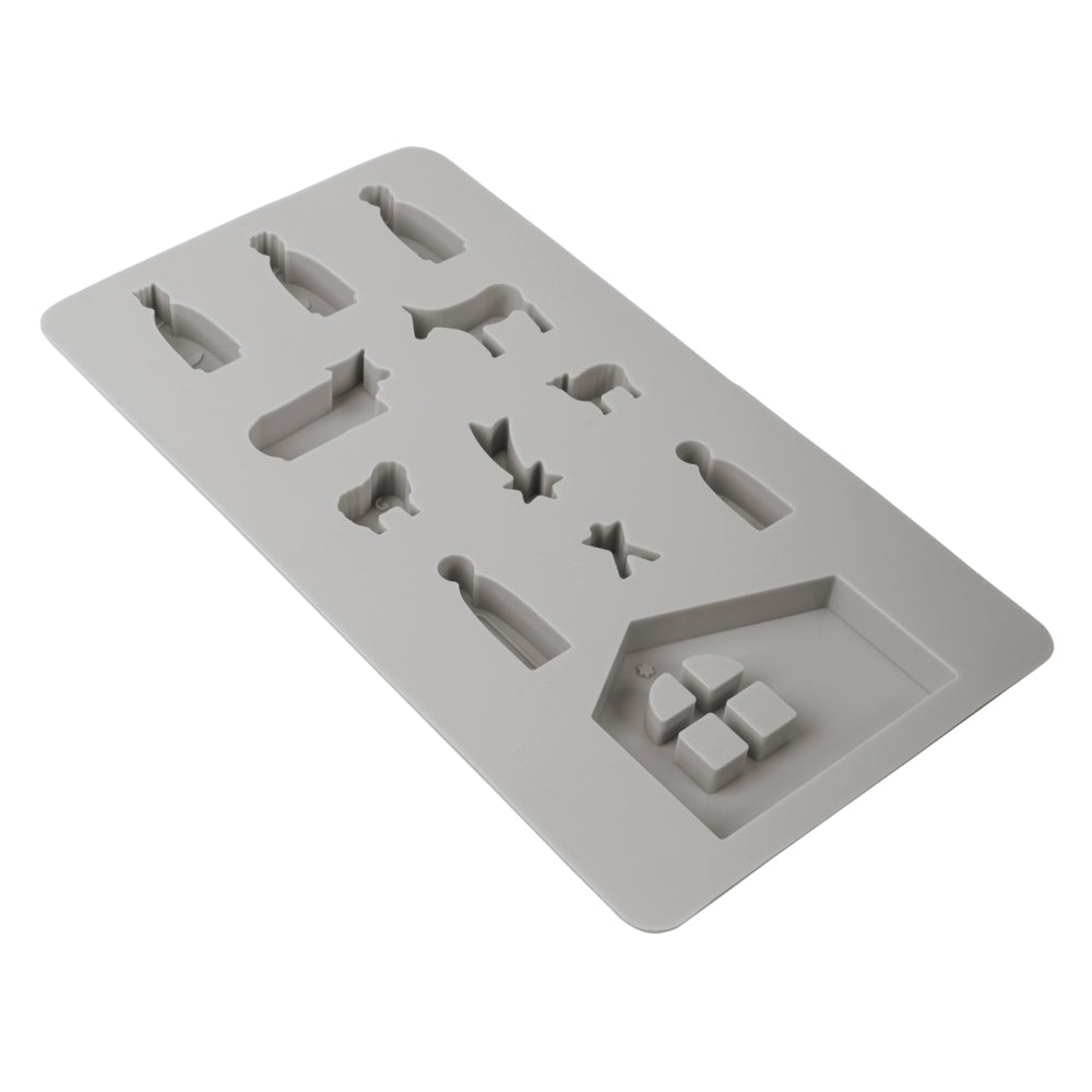 Silikon Gießform Mini Krippe – 12 Motive - Produktbild