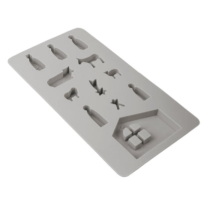 Silikon Gießform Mini Krippe – 12 Motive - Produktbild