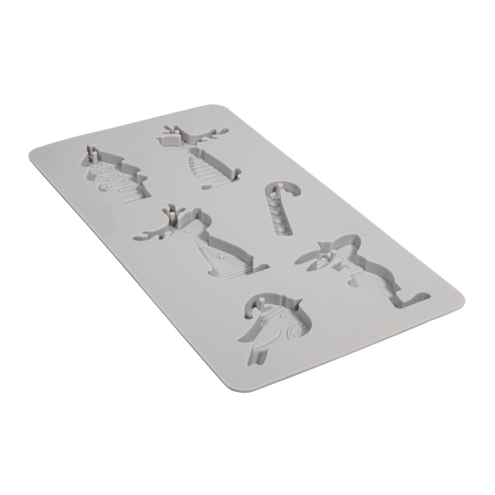 Silikon Gießform Rentierfreunde – 6 Motive - Produktbild