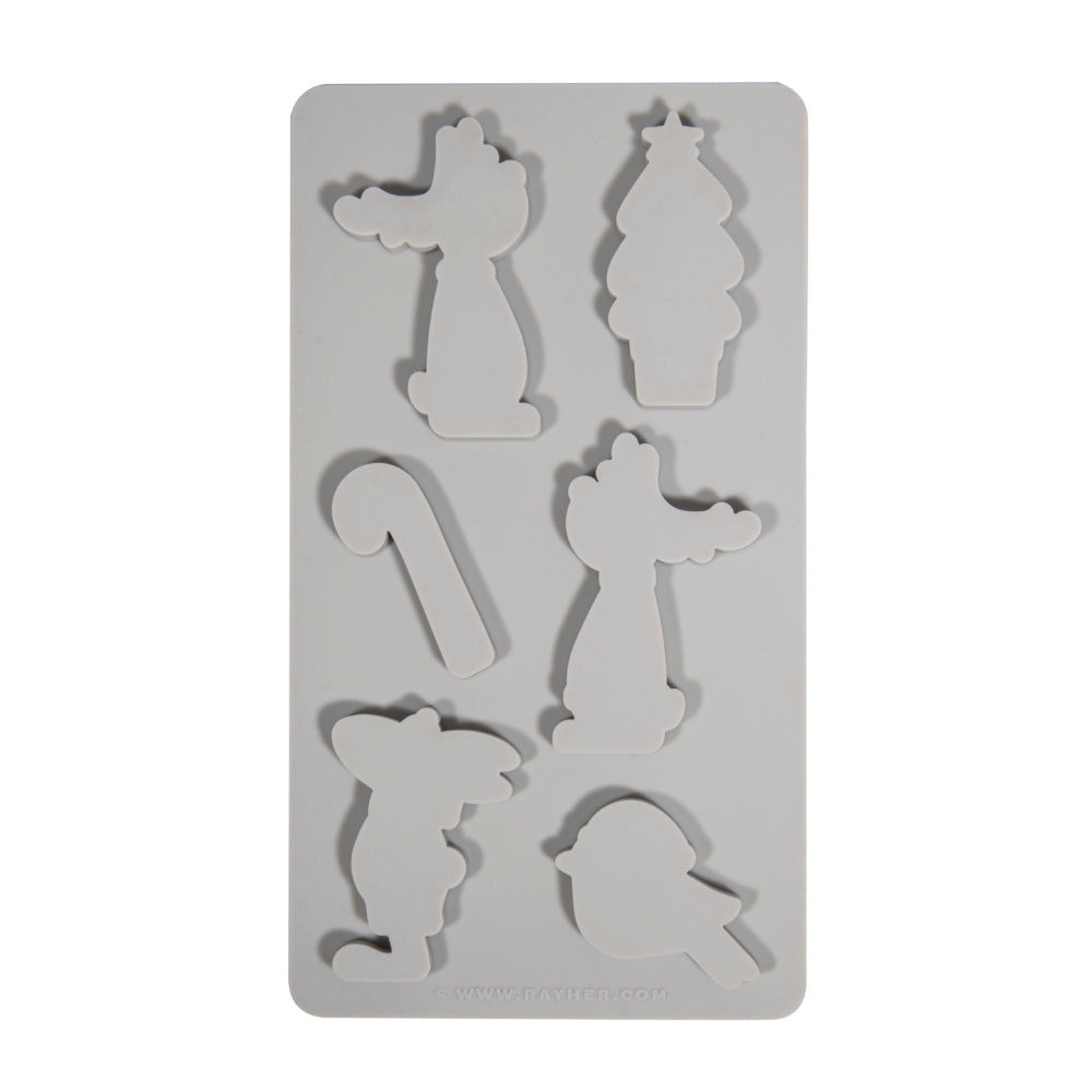 Silikon Gießform Rentierfreunde – 6 Motive - Produktbild