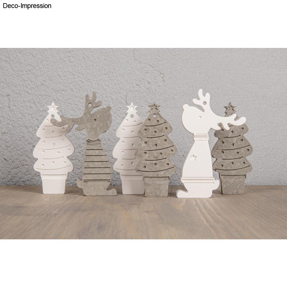 Silikon Gießform Rentierfreunde – 6 Motive - Produktbild