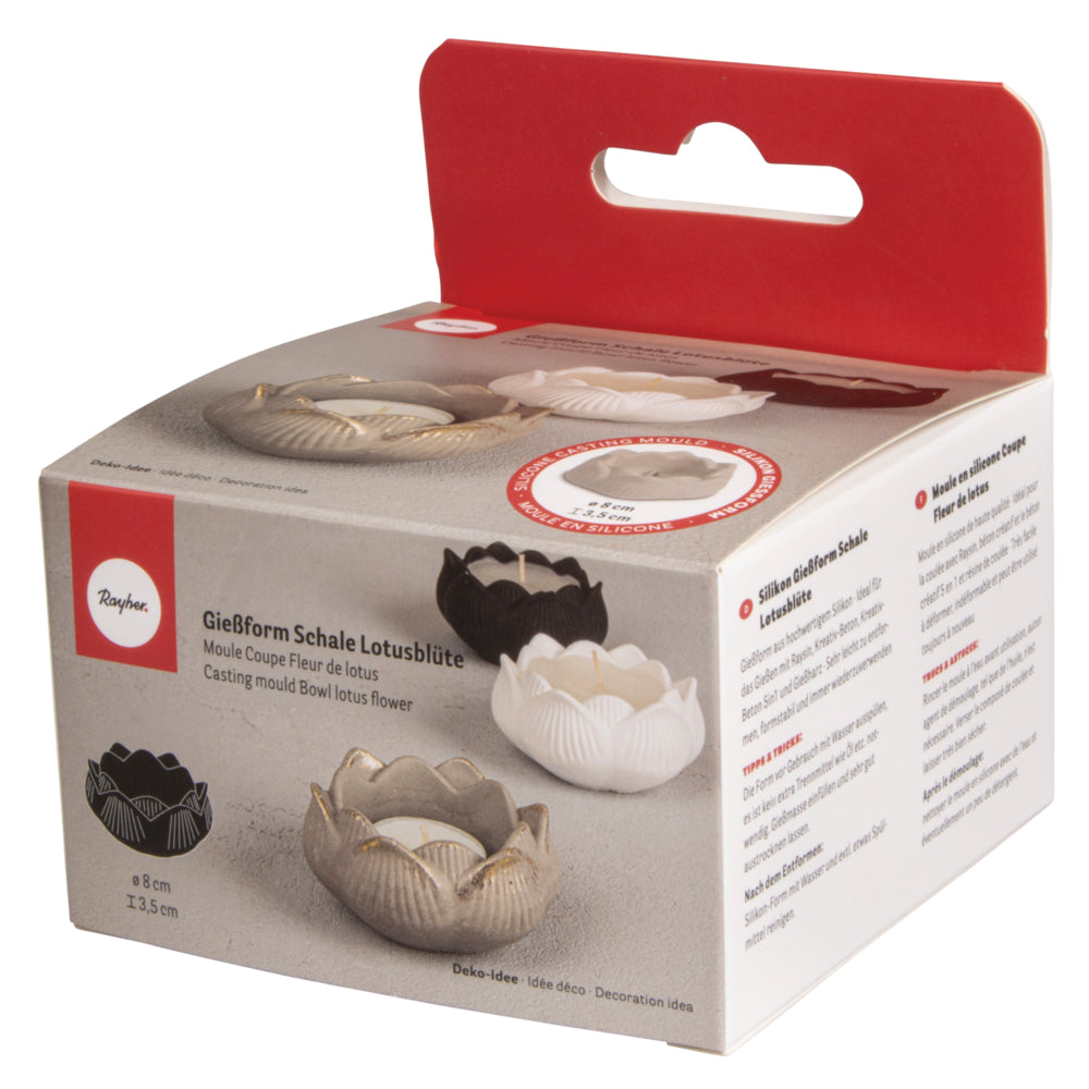 Silikon Gießform Schale Lotusblüte – Ø 8 cm × H 3,5 cm - Produktbild
