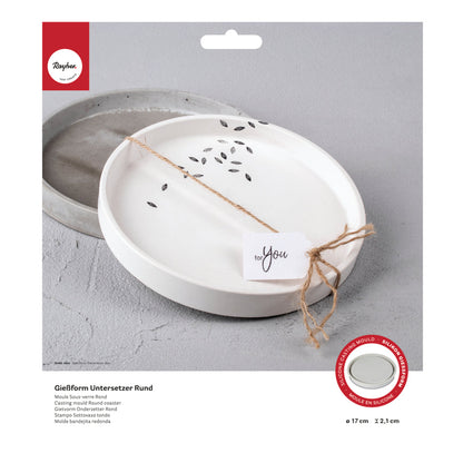 Silikon Gießform Untersetzer Rund – Ø 17 cm - Produktbild