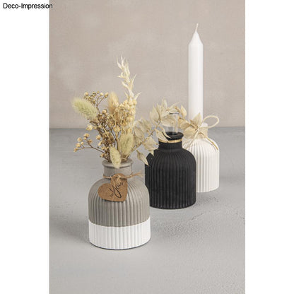 Silikon Gießform Vase fein geriffelt Produktbild