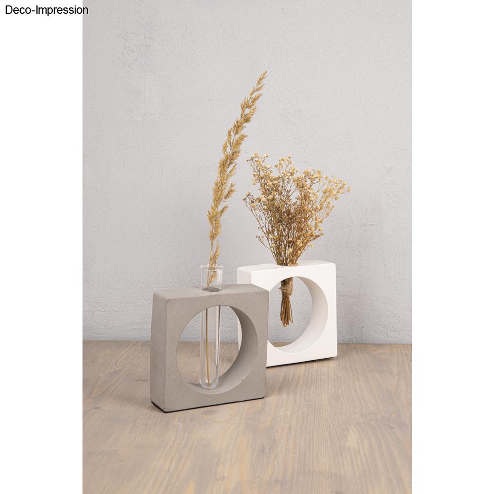 Silikon Gießform Vase Quadrat mit Kreis – inkl. Reagenzglas - Produktbild