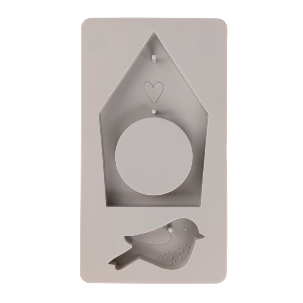 Silikon Gießform Vogelhaus + Vogel Produktbild