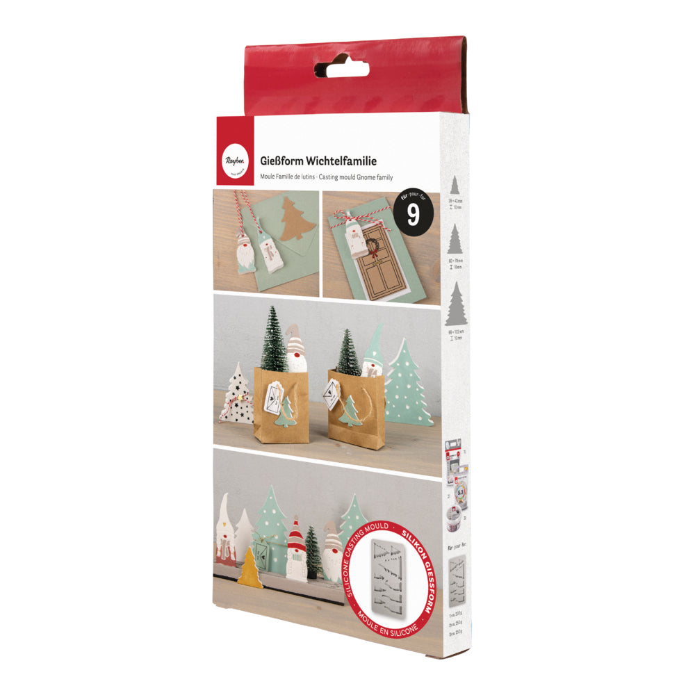 Silikon Gießform Wichtelfamilie, 9 Formen - Produktbild