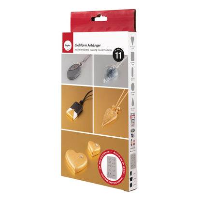 Silikon Gießformen Anhänger, 11 Formen - Produktbild