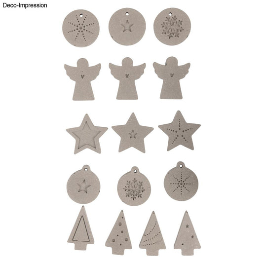 Silikon Gießformen Mini-Dekoformen Xmas – Set (16 Formen) - Produktbild