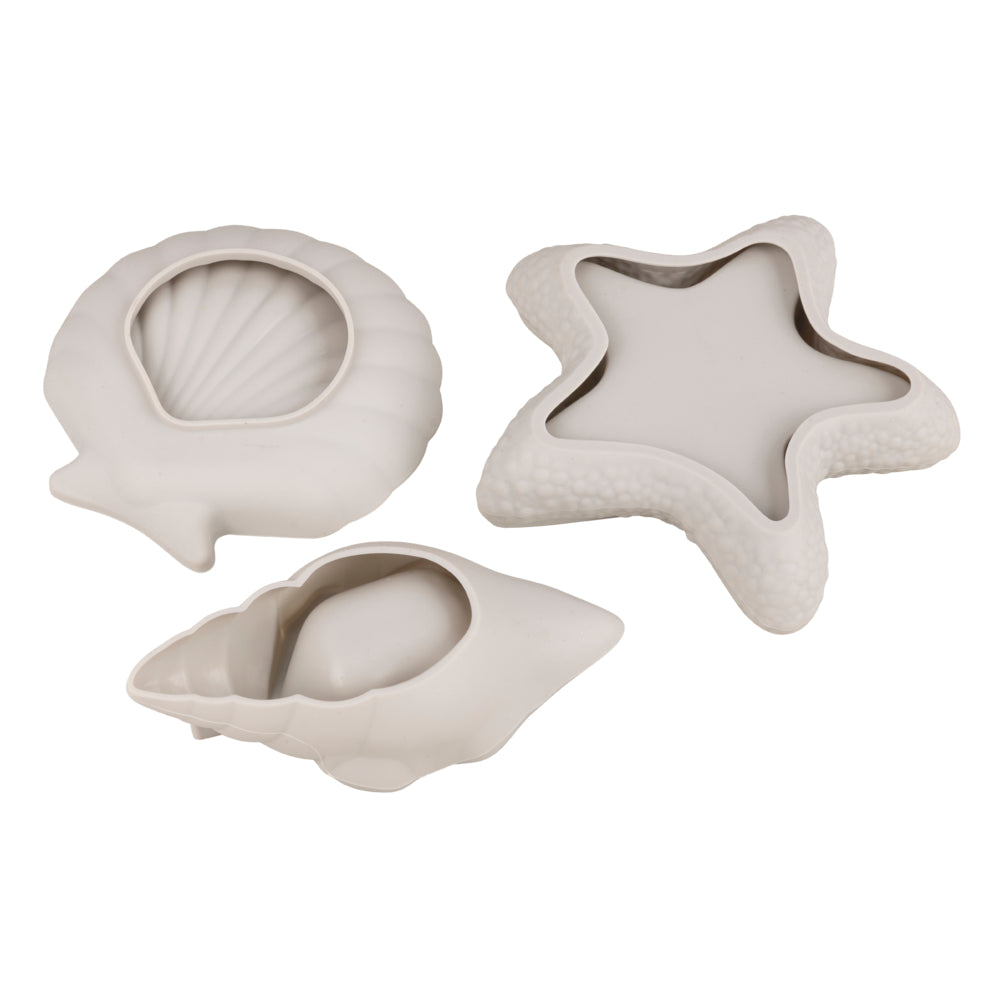 Silikon Gießformen Seestern & Muscheln – Set (3-teilig) - Produktbild