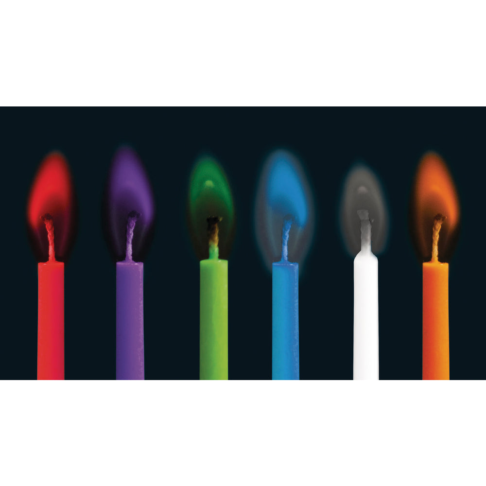 Tortenkerzen mit bunter Flamme – Set (12 Stück) - Produktbild