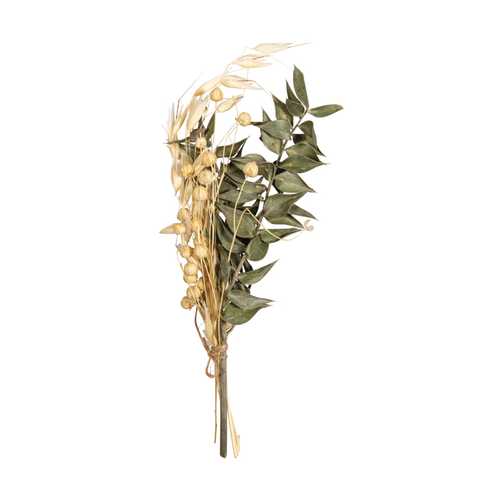 Trockenblumenstrauß – Piniengrün, Mini-Strauß (18–20 cm) - Produktbild