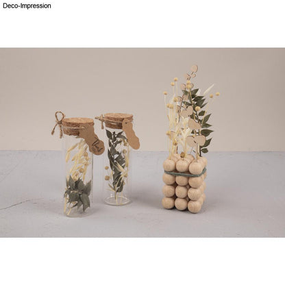 Trockenblumenstrauß – Piniengrün, Mini-Strauß (18–20 cm) - Produktbild